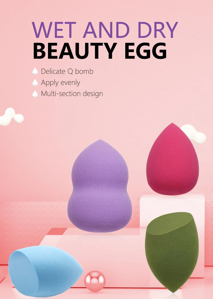 Makeup Foundation Non-latex Sponge Sponge Beauty Egg Dry Water Becomes Bigger Oblique Does Not Eat Powder Puff Make-up Tools