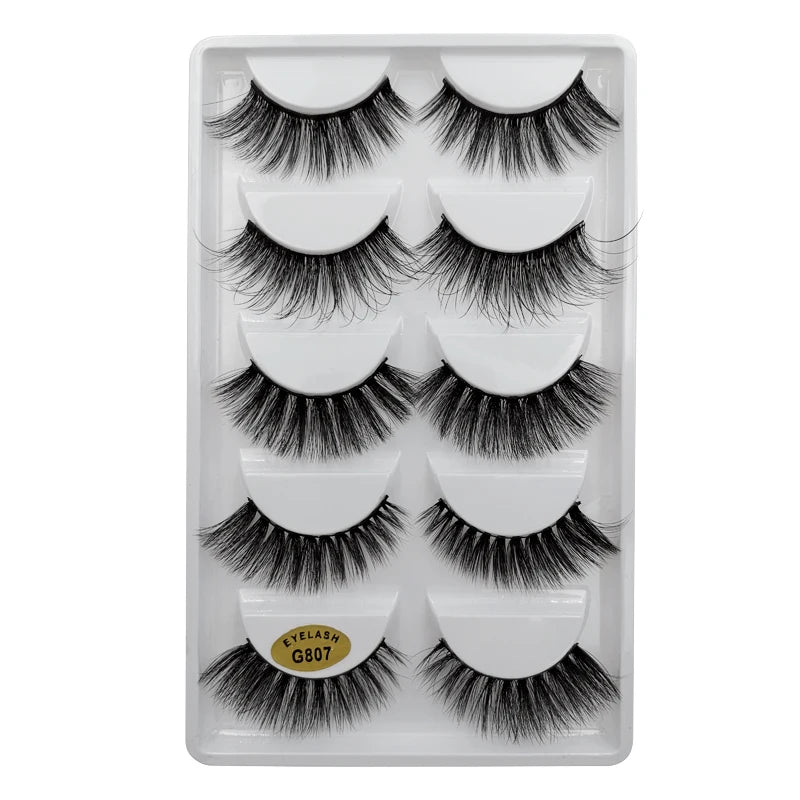 YSDO 3/5 Pairs 3D Mink EyeLashes Natural Hair False EyeLashes Long 100% Dramatic Eye MakeupFake Lashes Fluffy Cilios Lashes G803