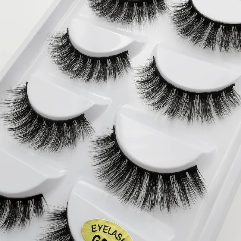 YSDO 3/5 Pairs 3D Mink EyeLashes Natural Hair False EyeLashes Long 100% Dramatic Eye MakeupFake Lashes Fluffy Cilios Lashes G803