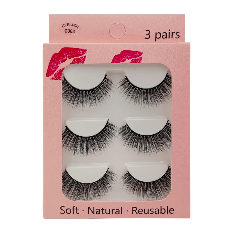 SHIDISHANGPIN Mink Lashes 2/30/50/100 Boxes 3D Eyelashes Luxury Dramatic Volume 3D False Eyelashes Extension Maquiagem