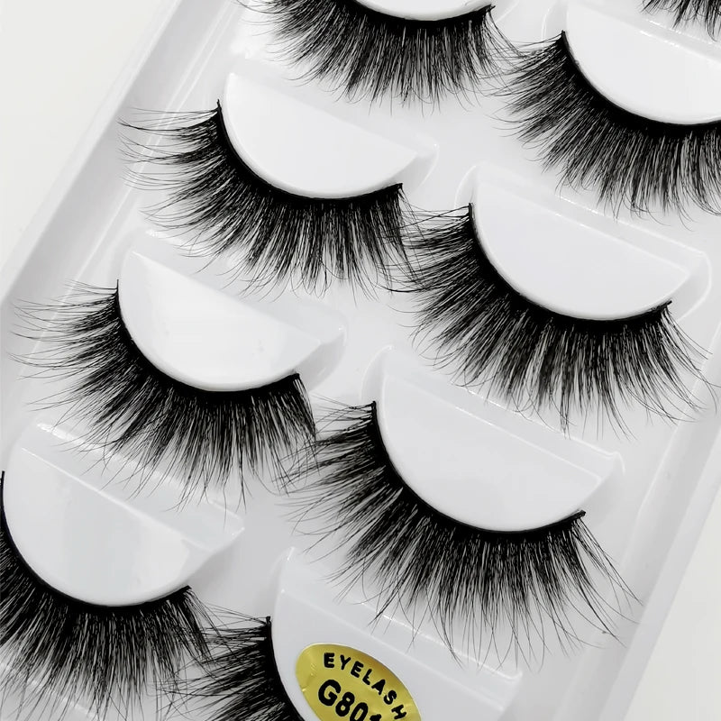 YSDO 3/5 Pairs 3D Mink EyeLashes Natural Hair False EyeLashes Long 100% Dramatic Eye MakeupFake Lashes Fluffy Cilios Lashes G803