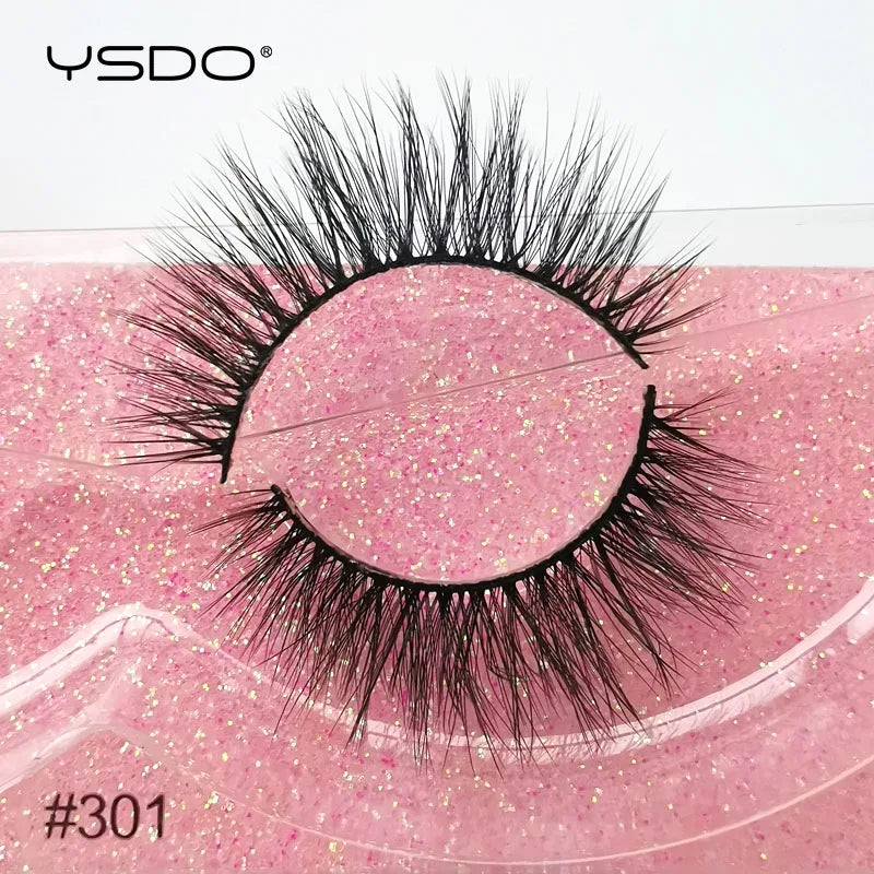 YSDO 1 Pair 3D Mink Lashes Cruelty Free Eyelashes Makeup Maquillaje False Eyelashes Fluffy Fake Lashes Thick Faux Cils Maquiagem