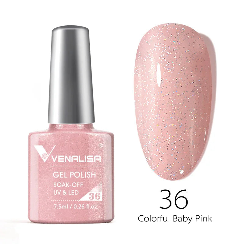 VENALISA 7.5ml Nail Gel Polish VIP4 HEMA Free Semi Permanent Soak off UV LED Nail Gel Varnish Full Coverage Nail Gel Lacquer