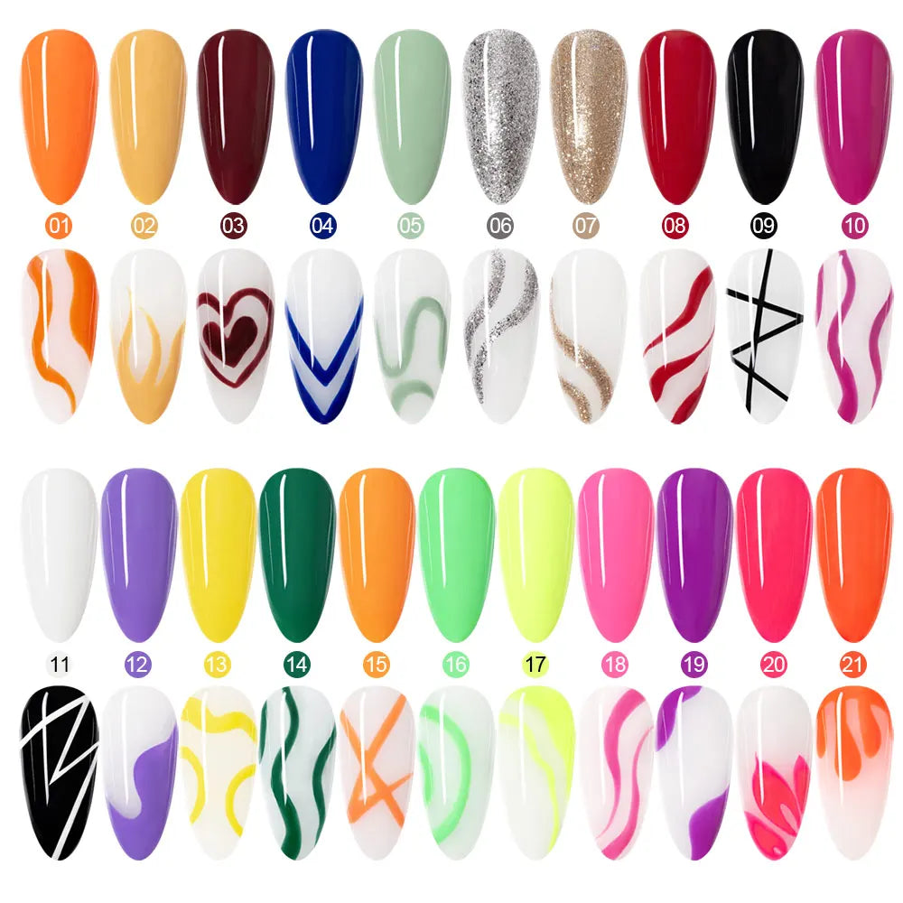 8ml VENALISA Liner Gel White Line French Nail Gel Polish 21 Colors Soak Off UV/LED Painting Gel Beautiful Semi Permanent Varnish
