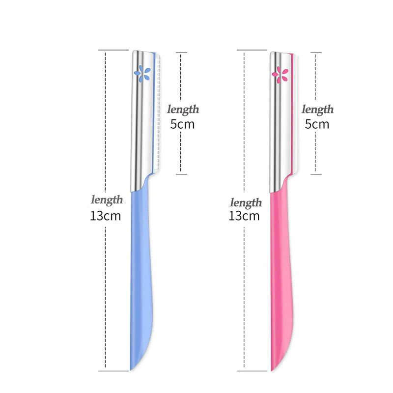 5pcs Eyebrow Scraper Razor Sets Women's Makeup Beauty Eyebrows Hair Removal Steel Blade Safety Facial Eyebrow Epilator Trimmer