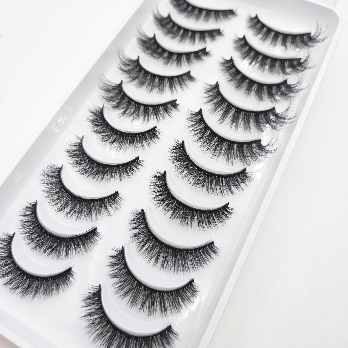 20 Style 10 Pairs Natural 3d Mink Lashes Soft False Eyelashes Cross Messy Dense Eye Lashes Extension Makeup Faux Cils Maquillaje