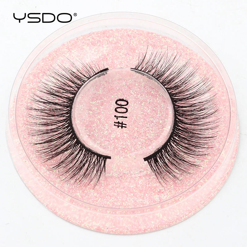 YSDO 1 Pair 3D Mink Lashes Cruelty Free Eyelashes Makeup Maquillaje False Eyelashes Fluffy Fake Lashes Thick Faux Cils Maquiagem
