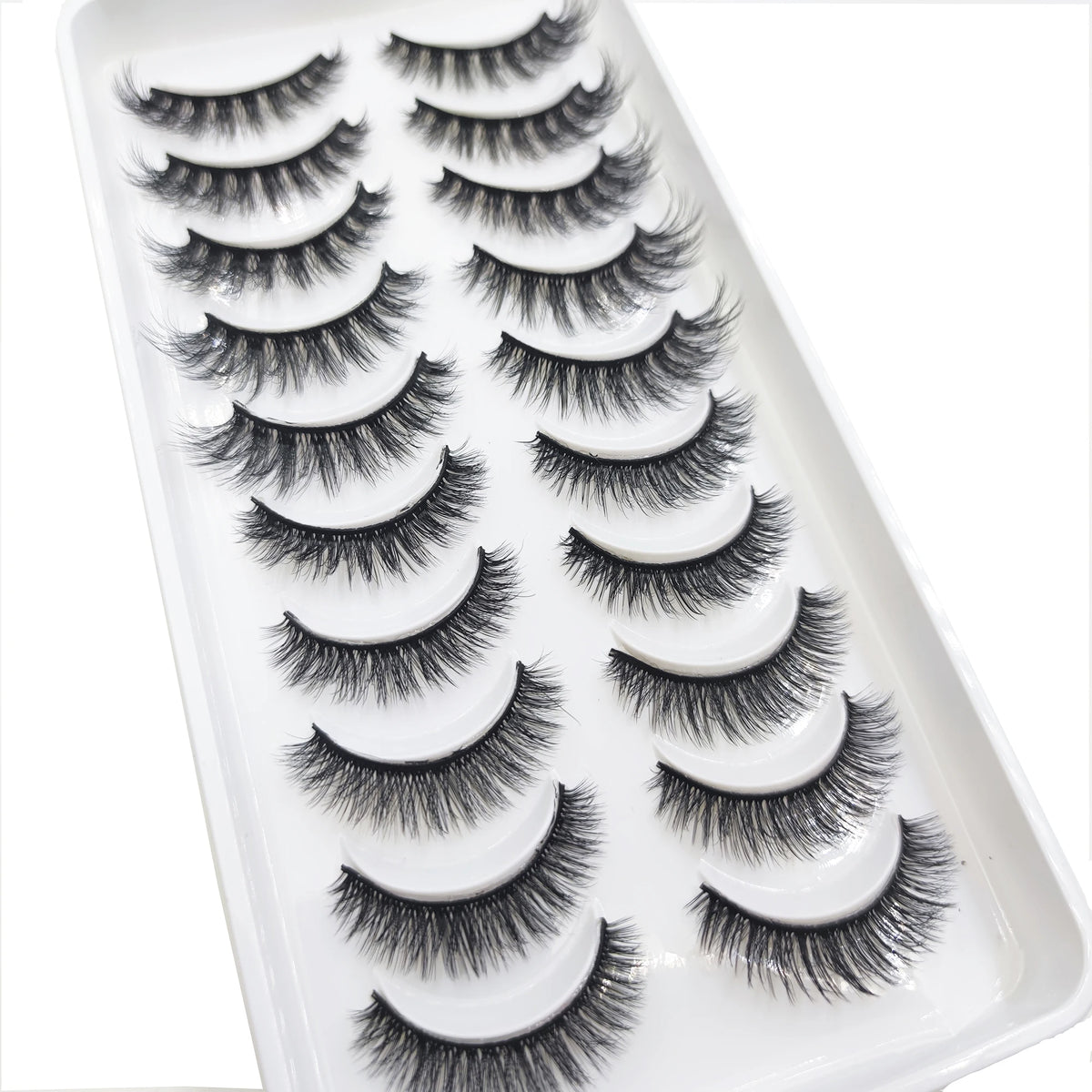 20 Style 10 Pairs Natural 3d Mink Lashes Soft False Eyelashes Cross Messy Dense Eye Lashes Extension Makeup Faux Cils Maquillaje