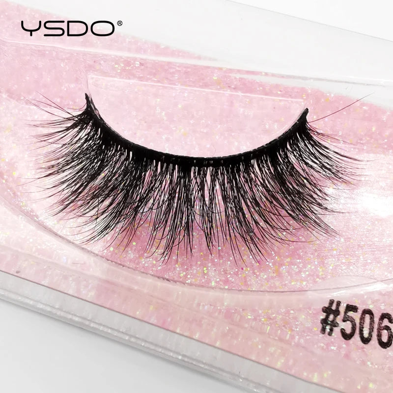 YSDO 1 Pair 3D Mink Lashes Cruelty Free Eyelashes Makeup Maquillaje False Eyelashes Fluffy Fake Lashes Thick Faux Cils Maquiagem
