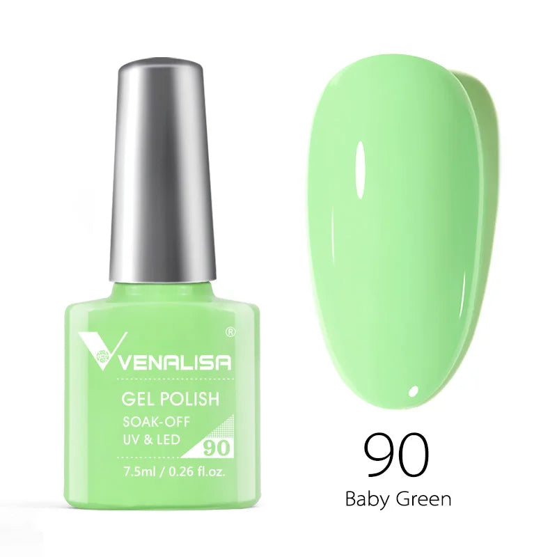 VENALISA 7.5ml Nail Gel Polish VIP4 HEMA Free Semi Permanent Soak off UV LED Nail Gel Varnish Full Coverage Nail Gel Lacquer