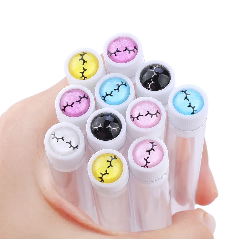 100PCS Disposable Eyelash Brushes Reusable Eyelashes Brush Lash Spoolies Brush Dust-proof Cleaner Storage Tubes Makeup Tool