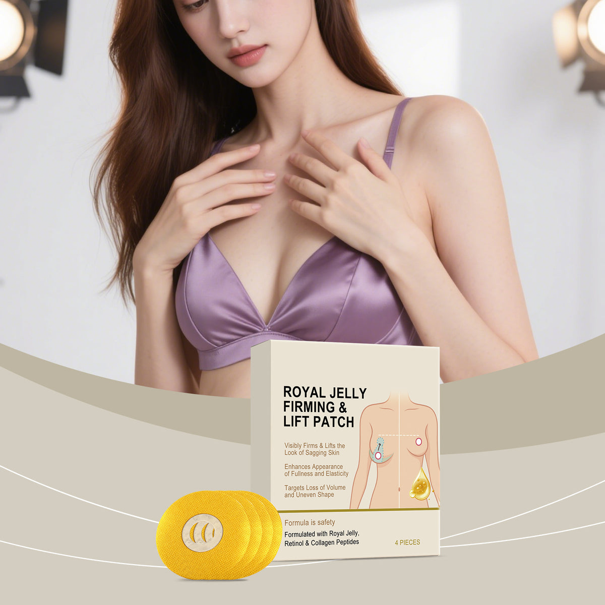 Breast Firming Lifting Patch Plumping Size Up Improve Breast Flat Prevent Sagging Shaping Tighten Bigger Breast Enhancer Patch