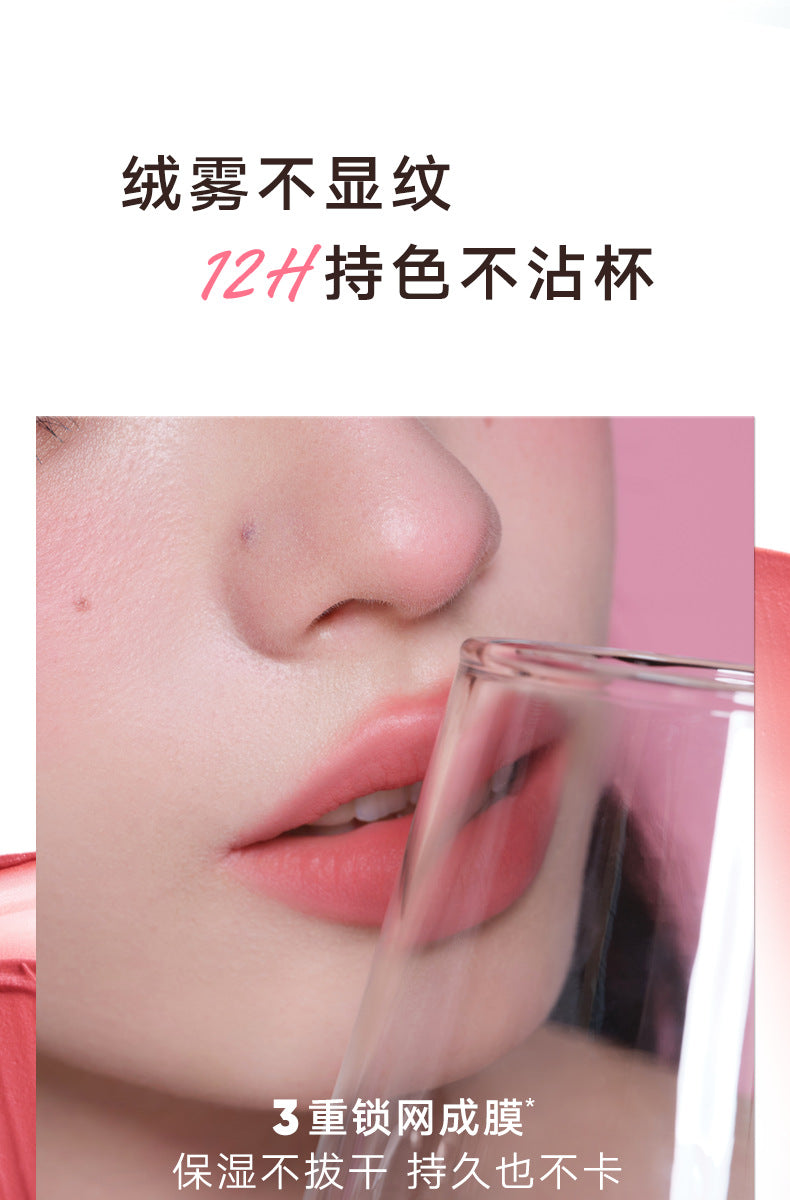 Judydoll Hydrating Non-sticky Lip Powder Cream Cushion Lipstick Matte Lip Stain White Lipsticks Light Lines Lip Clay Cosmetics