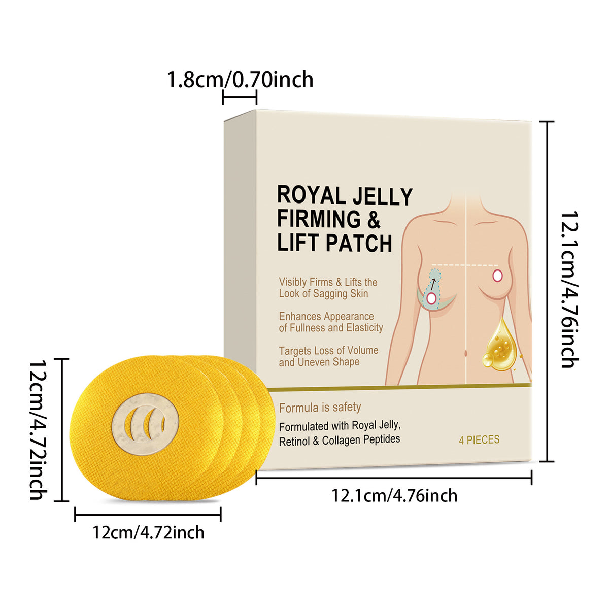 Breast Firming Lifting Patch Plumping Size Up Improve Breast Flat Prevent Sagging Shaping Tighten Bigger Breast Enhancer Patch