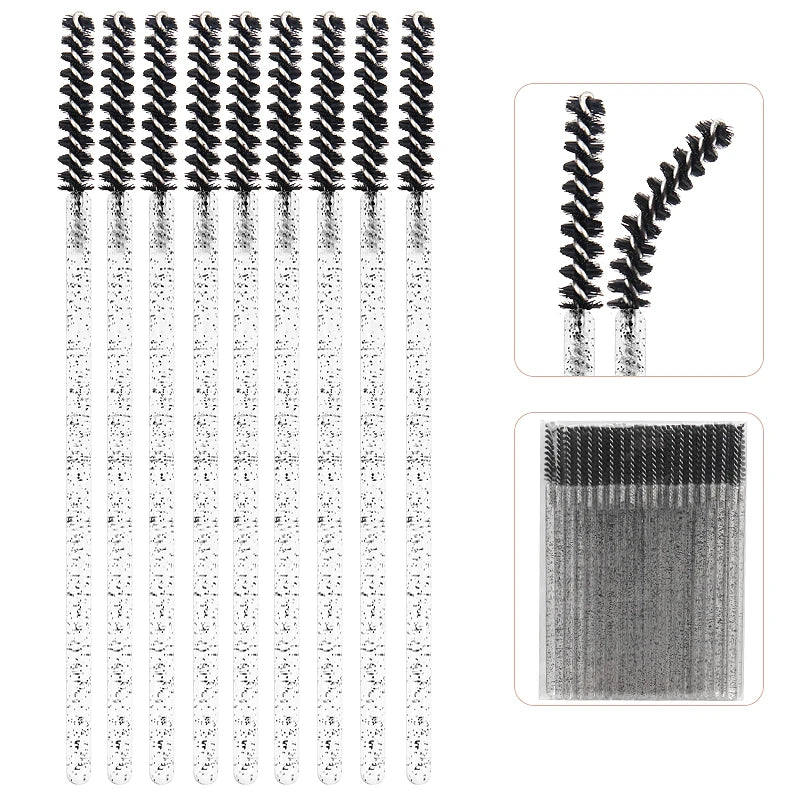 50pc Disposable Eyelash Makeup Brush Mascara Wands Micro Brushes Cosmetics Microbrush Eyebrow Applicator Lash Extension Supplies