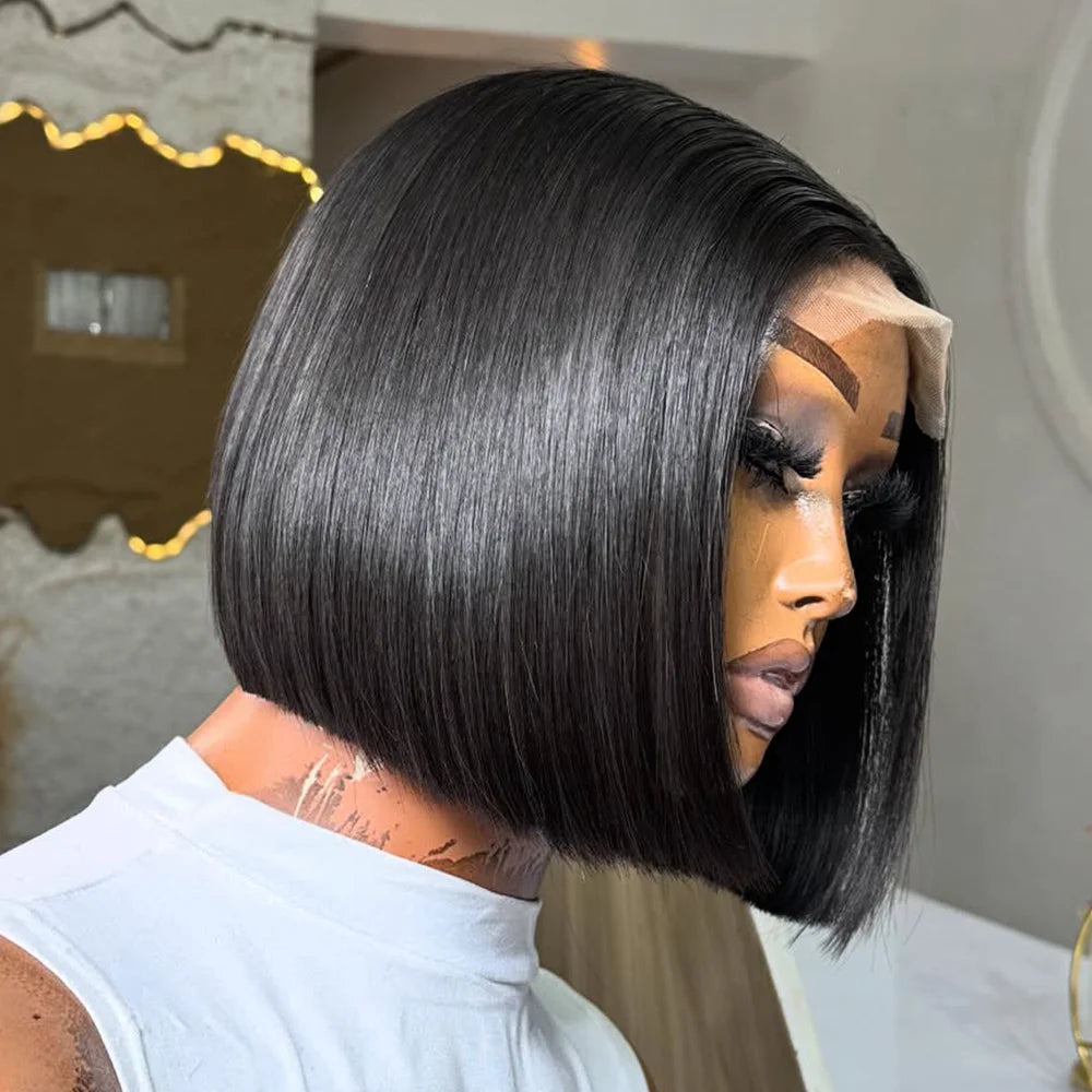 Straight Human Hair Bob Wigs 13x4 13x6 HD Lace Front 4x4 5x5 Pre Cut Closure Glueless Short Wig Pre Plucked Beginner Friendly for Women