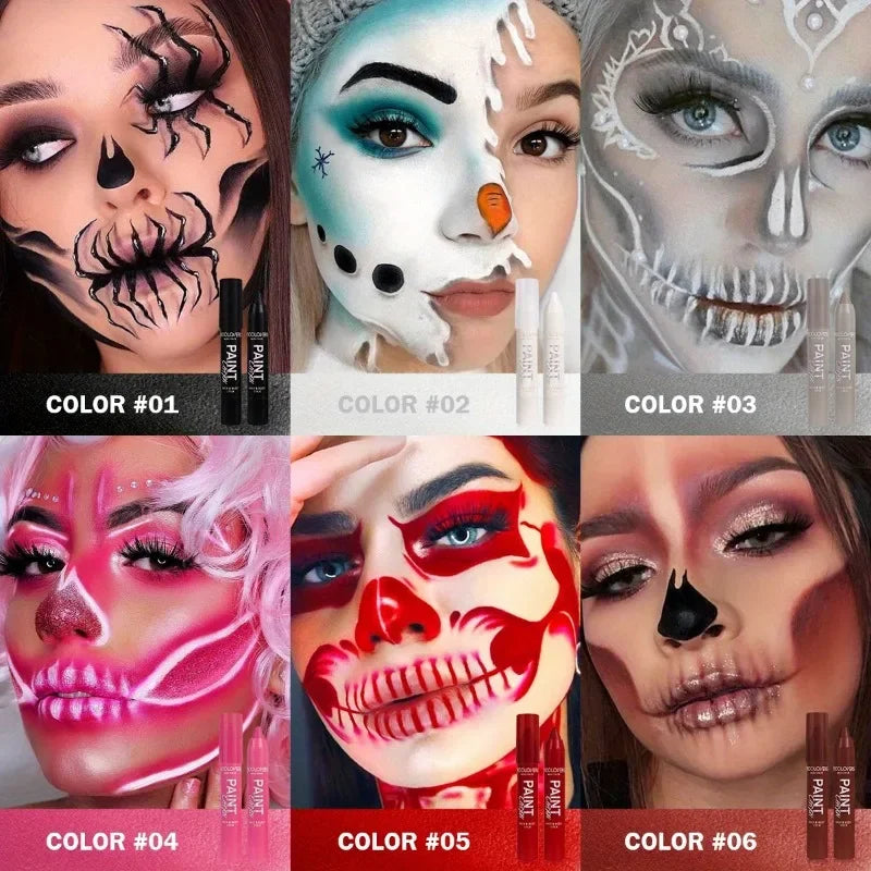 Face & Body Paint Sticks Body Paint Glow in The Dark Under UV Lights Face Painting Crayon Sticks Party Halloween Makeup