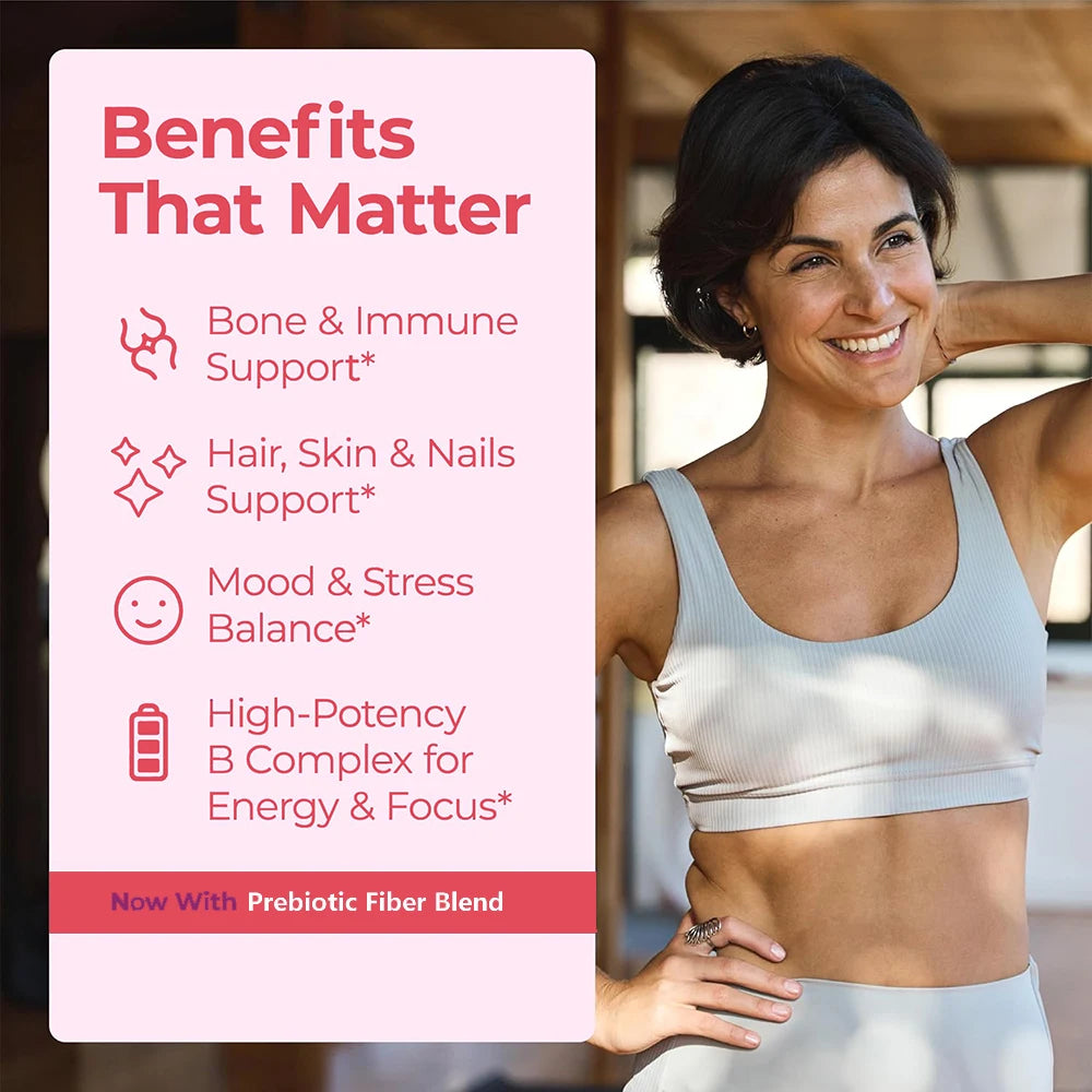 Women Probiotic Gummies - Premium Feminine Balance Gummies - for Women's Health & Wellness - Immune Support - Vegan, Gluten-Free