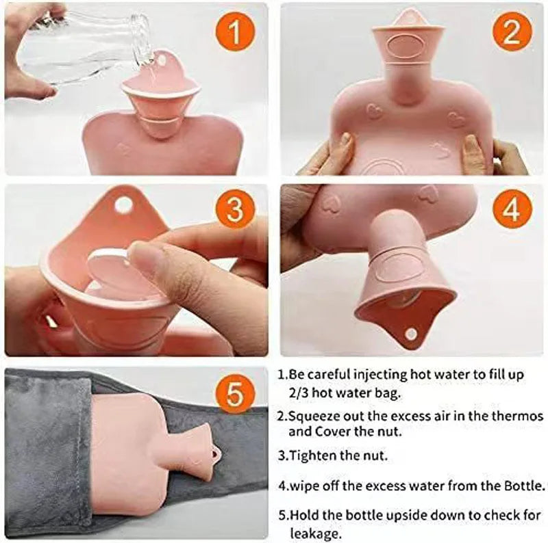 3Pcs Hot Water Bag Waist Cover Belt Stomach Abdominal Warming Band Warm Waist Cover Belt for Neck Hand with Hot Water Bottle Bag