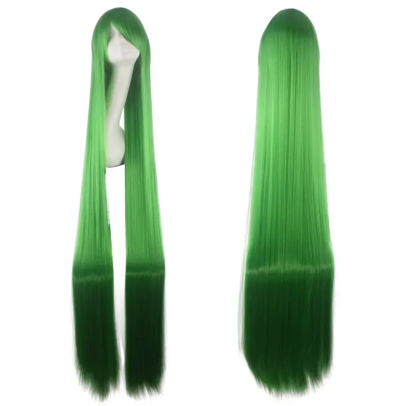 100cm Colourful Wig Long Staight Cosplay Anime Costume Party Wigs Synthetic Heat Resistant Wig