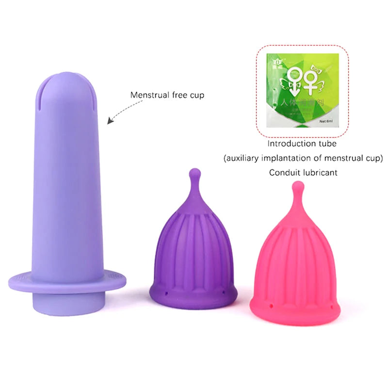 Portable Medical Silicone Menstrual Cup Booster Leak-proof Feminine Hygiene Product for Women during Menstrual Period
