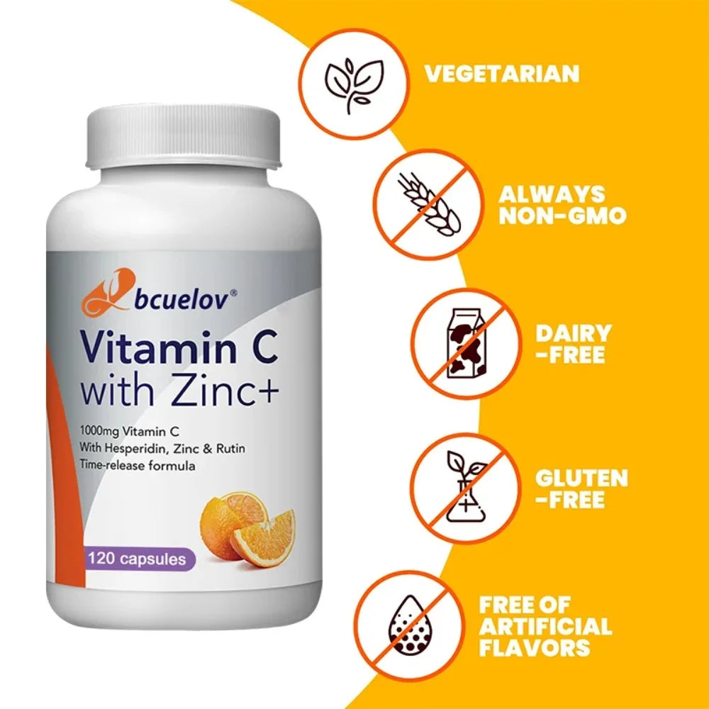 Vitamin C Capsules 1000mg - Antioxidant, Promotes Collagen Production,Support Liver Health,Boost Immunity