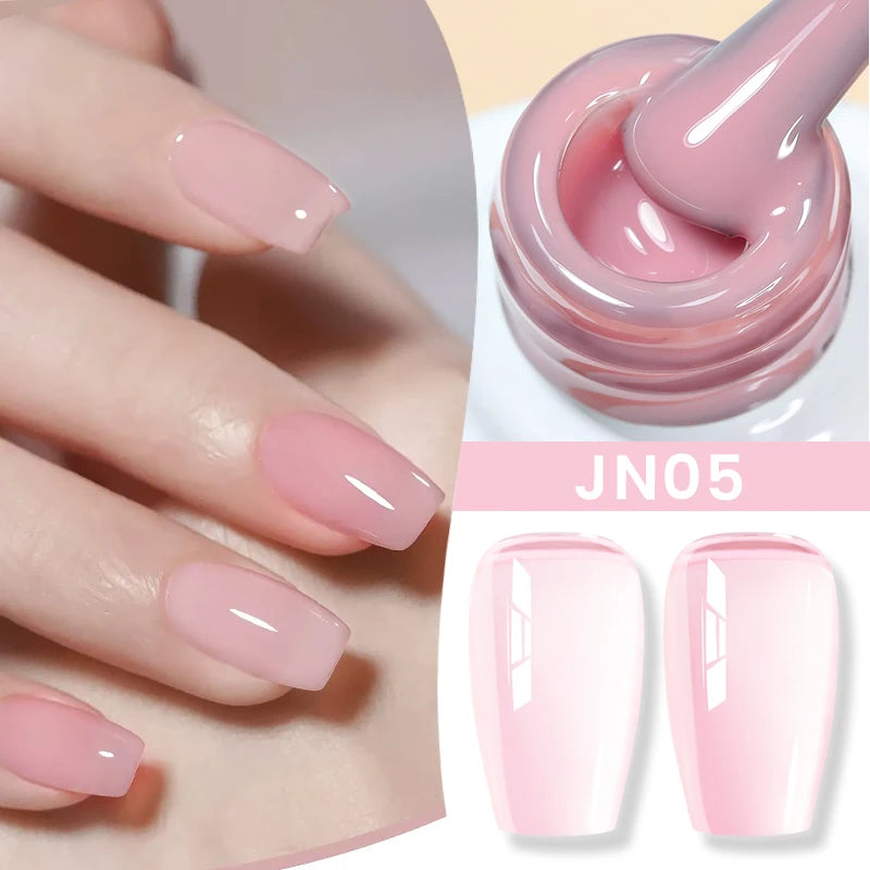 BORN PRETTY 10ml Jelly Nude Gel Nail Polish 50 Colors Semi Transparent Nail Art Nail Supplies Soak off UV LED Nails Gel Varnish