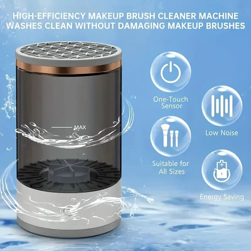 USB Powered Brush Washer Dryer Odorless Battery-Free Makeup Cleaner Plug-and-Play Essential Beauty Accessory