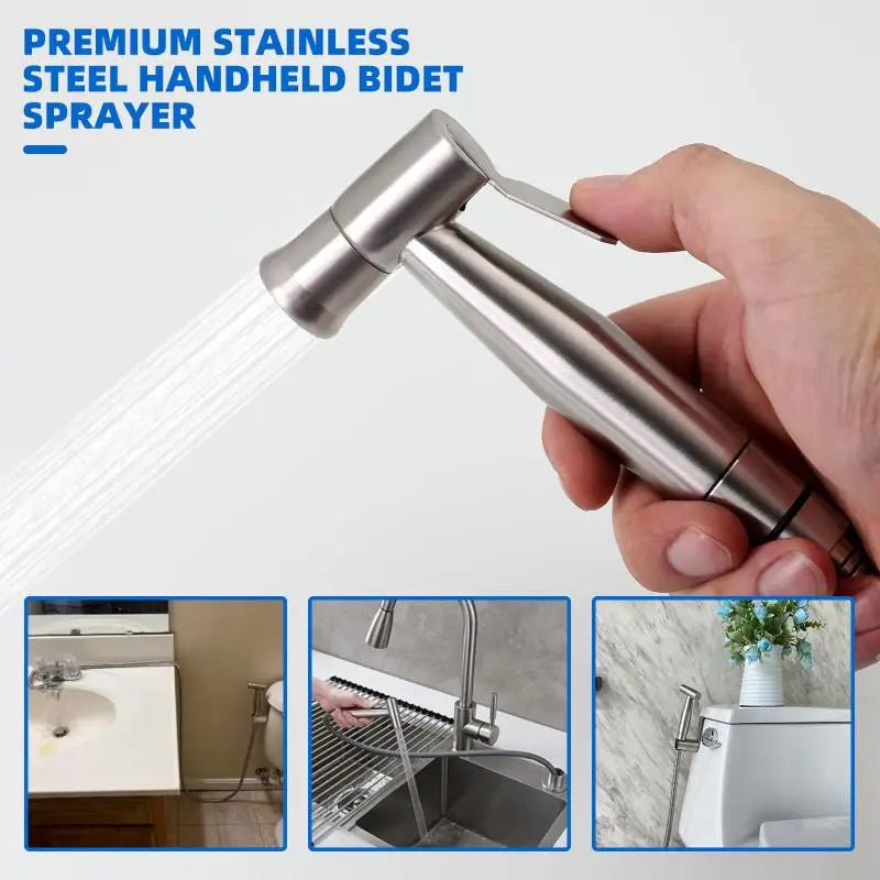 Hot Portable Pressurized Handheld Sprayer Nozzle For Feminine Hygiene Care & Toilet Washing Cleaning Bathroom Accessory