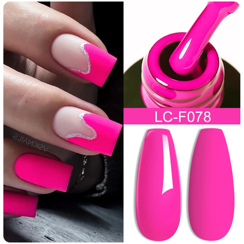 LILYCUTE 7ML Matte Fluorescence Color Gel Nail Polish Spring Summer All For Manicure Base Top Coat Semi Permanent Nails Art Gel