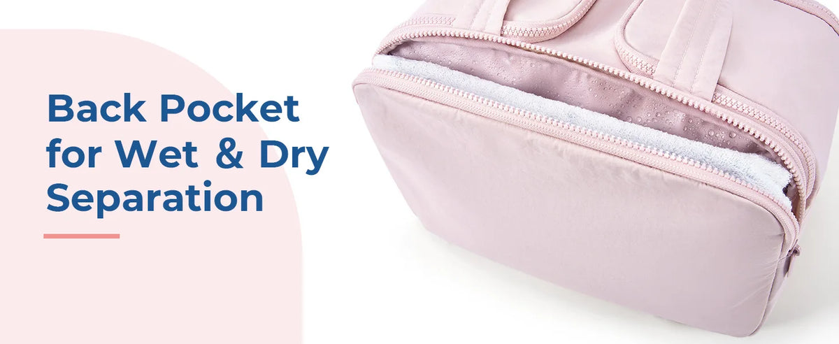 Large capacity waterproof makeup and toiletries handbag for women's travel bathroom shower and makeup storage bag