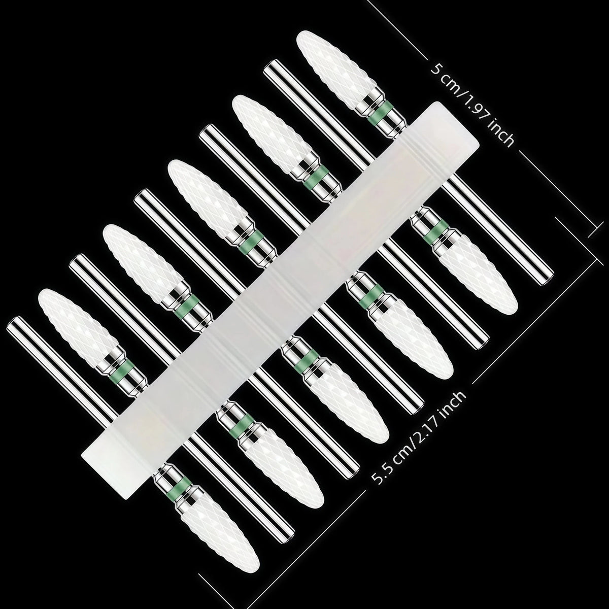 10pcs Ceramic Nail Buffering Heads for Perfect Nail Finish Professional Grade Ceramic Material for Smooth And Shiny Nails