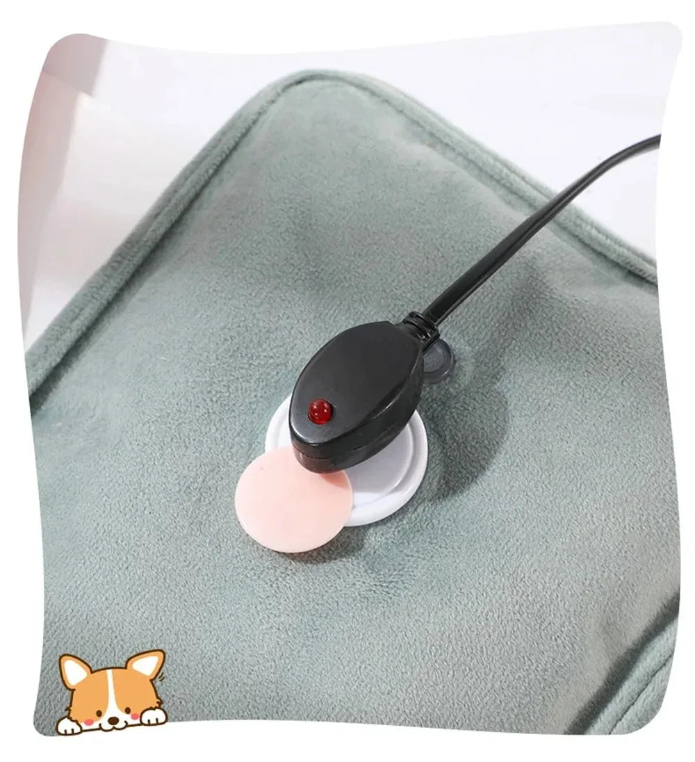 Rechargeable Hot Water Bottle Cute Electric Hand Warmer EU Plug Reusable Hot Compress Bag Heating Pad Hand Pocket Warmer