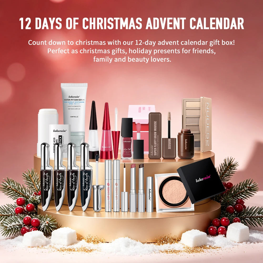 Makeup Set Christmas Advent Calendar Countdown Surprise Gift Set Decoration Christmas Present for Girlfriend Mom Ladies Women
