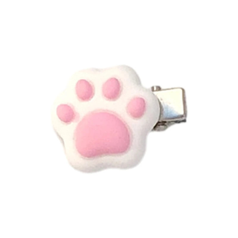 1pc/1pair Mini Cat Paw Shape Hairpin Teens Christmas Ponytail Bangs Hair Clip