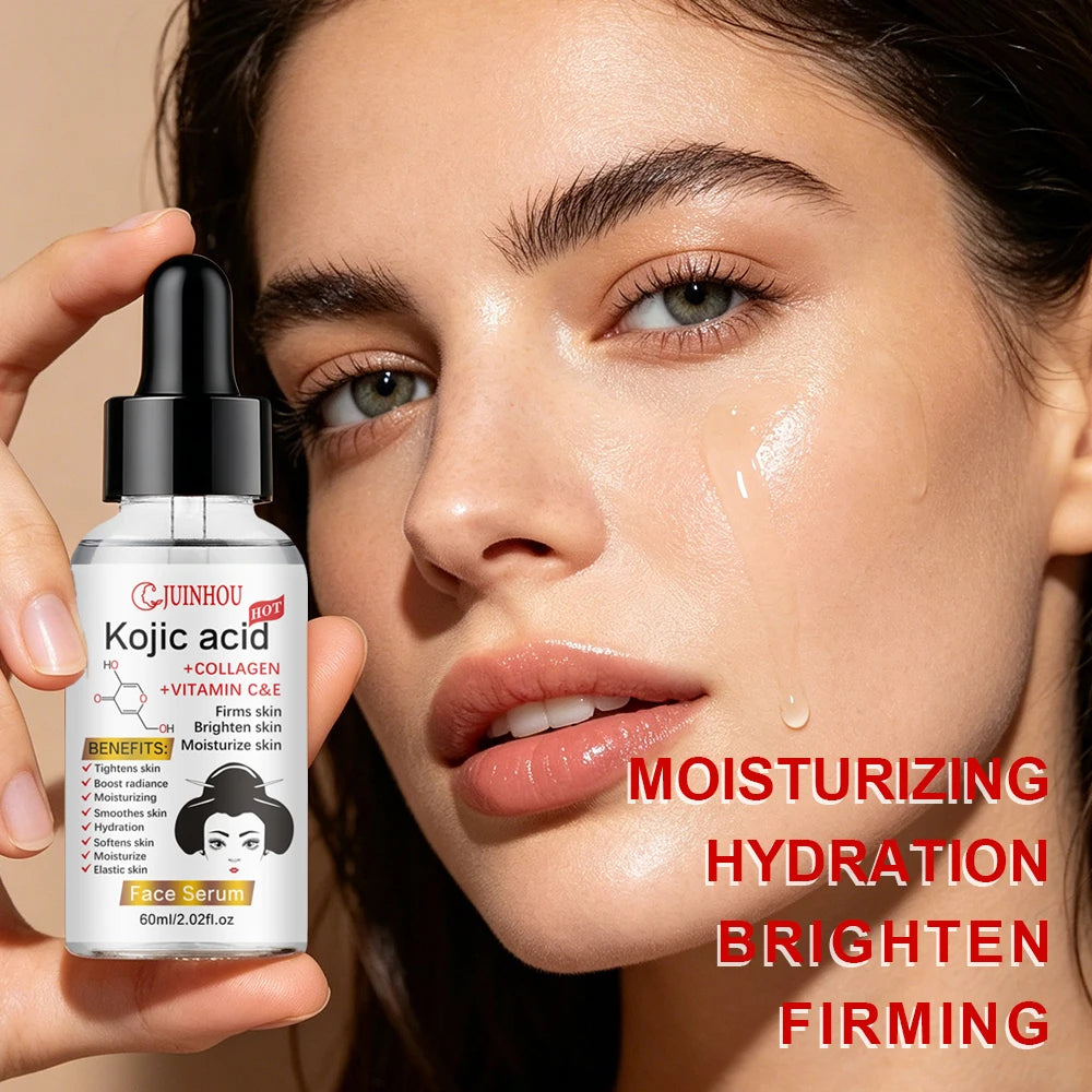 JUINHOU Natural Seabuckthorn Fruit Oil Kojic Acid Face Serum Deep Hydrating Skin Daily Facial Moisturizing For All Skin Types