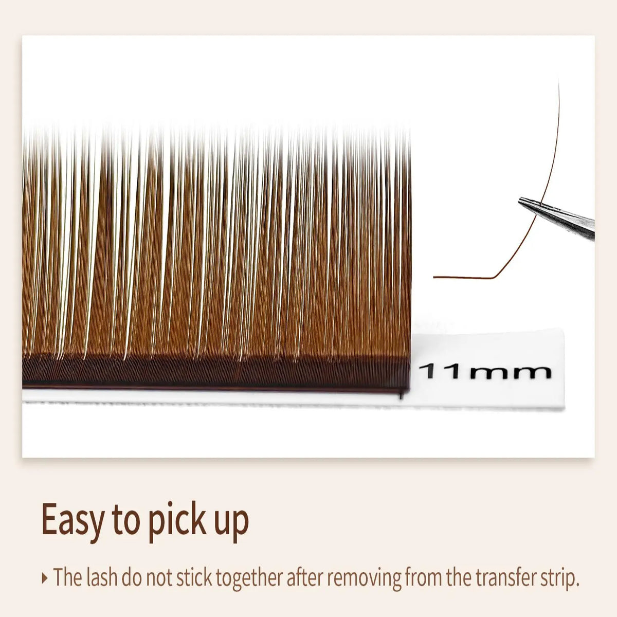 ABONNIE LB LC Curl Cocoa Brown Chocolate Brown Classic Eyelashes Extensions 0.05/0.07 Individual Soft Natural False Lashes