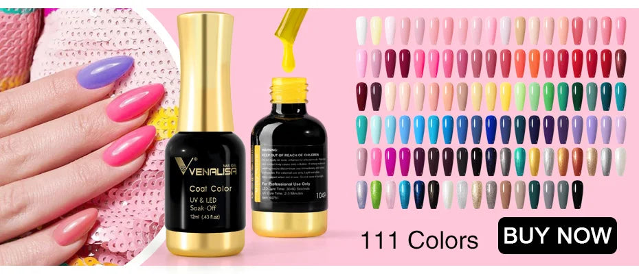 VENALISA Quick Construction Gel Jelly Color Semi Transparent Nail Gel Polish Fast Construction Soak Off UV LED Nude Pink Gel 7.5