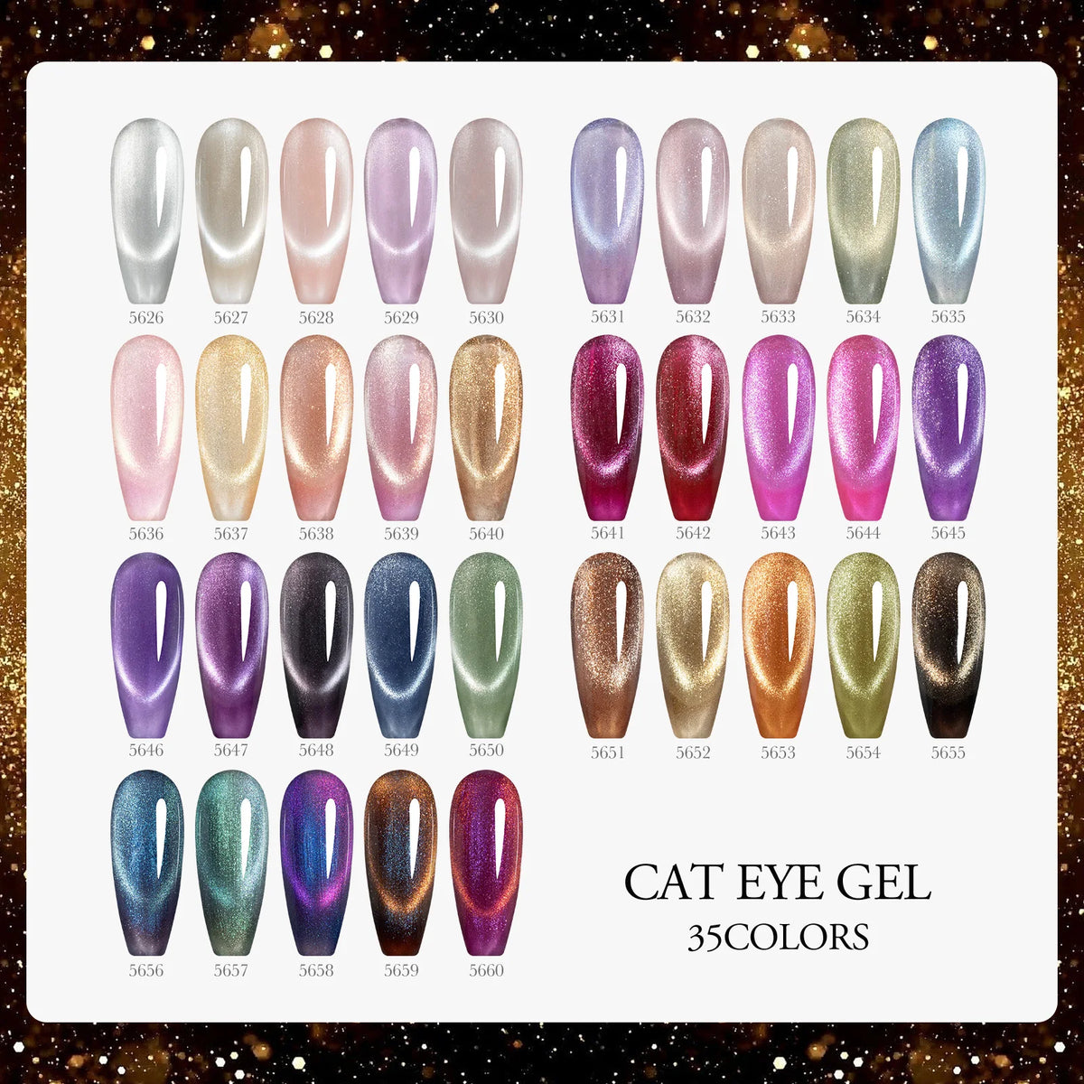 VENALISA 60 Colors TPO/HEMA FREE Glitter Gel Cat Eye Gel Nail Polish UV/LED Soak-Off Gel Polish Manicure DIY Nail Art Christmas