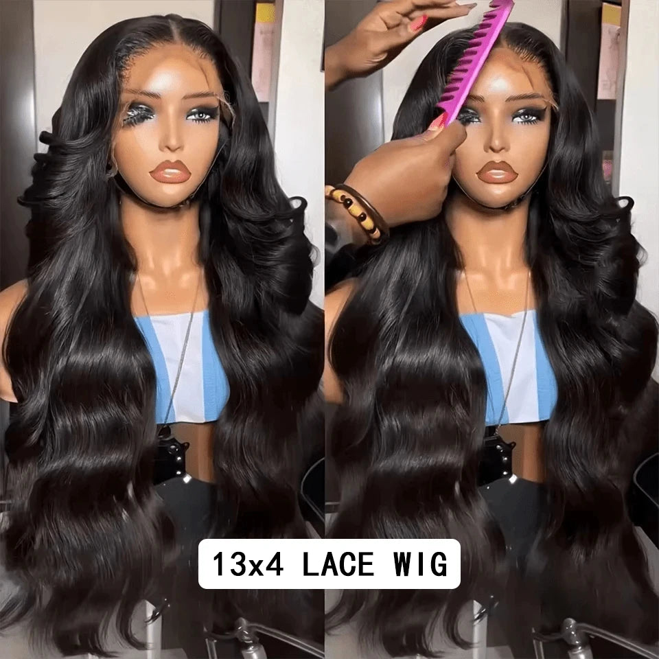 Body Wave Human Hair Wigs 13x6 Hd Transparent Lace Frontal Brazilian Hair 30 40 Inch Wet And Wavy 13x4 Lace Front Human Hair Wig