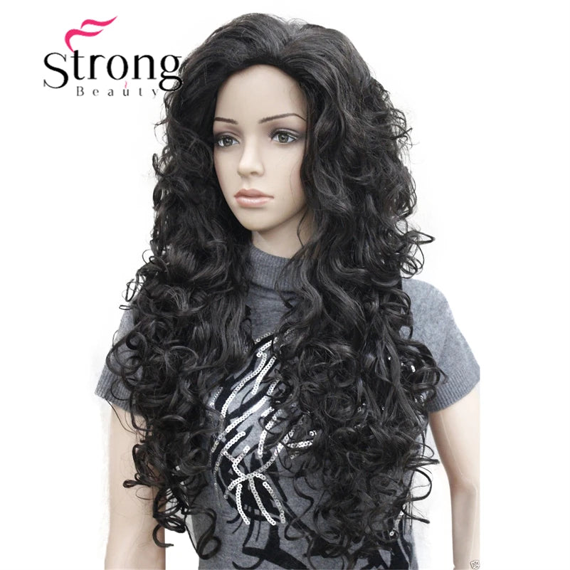 StrongBeauty Long Curly Red Synthetic Wig Cosplay Wigs COLOUR CHOICES
