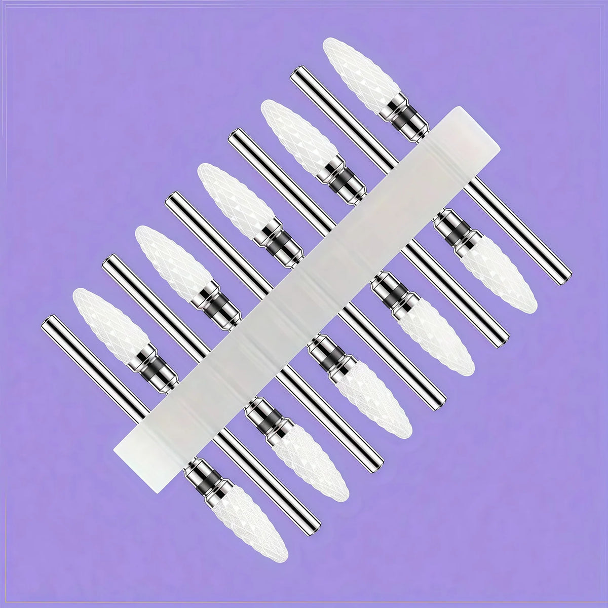 10pcs Ceramic Nail Buffering Heads for Perfect Nail Finish Professional Grade Ceramic Material for Smooth And Shiny Nails