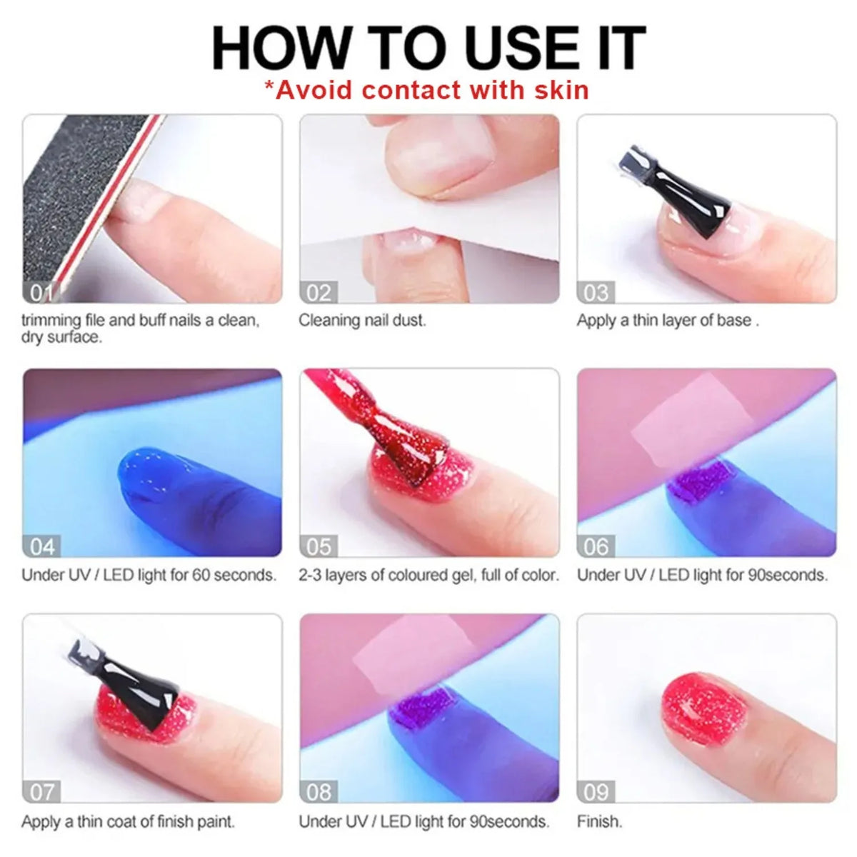 XEIJAYI Base Gel Super Top Coat Manicure Matte Top Coat Semi Permanent Soak Off UV Gel Varnish 15ml