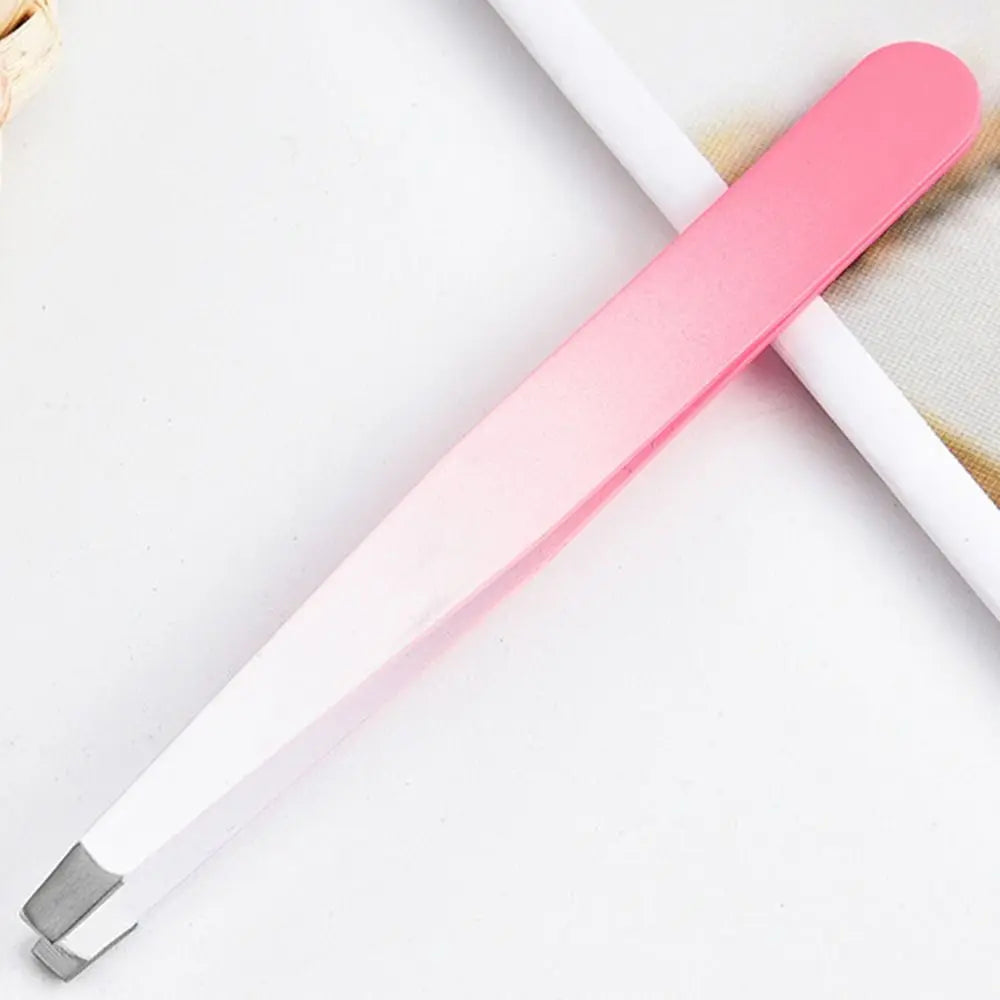 Colorful Eyebrow Pliers Stainless Steel Hair Removal Eye Brow Tweezer Multipurpose Eyelash Extension Oblique Mouth Tip Make Up
