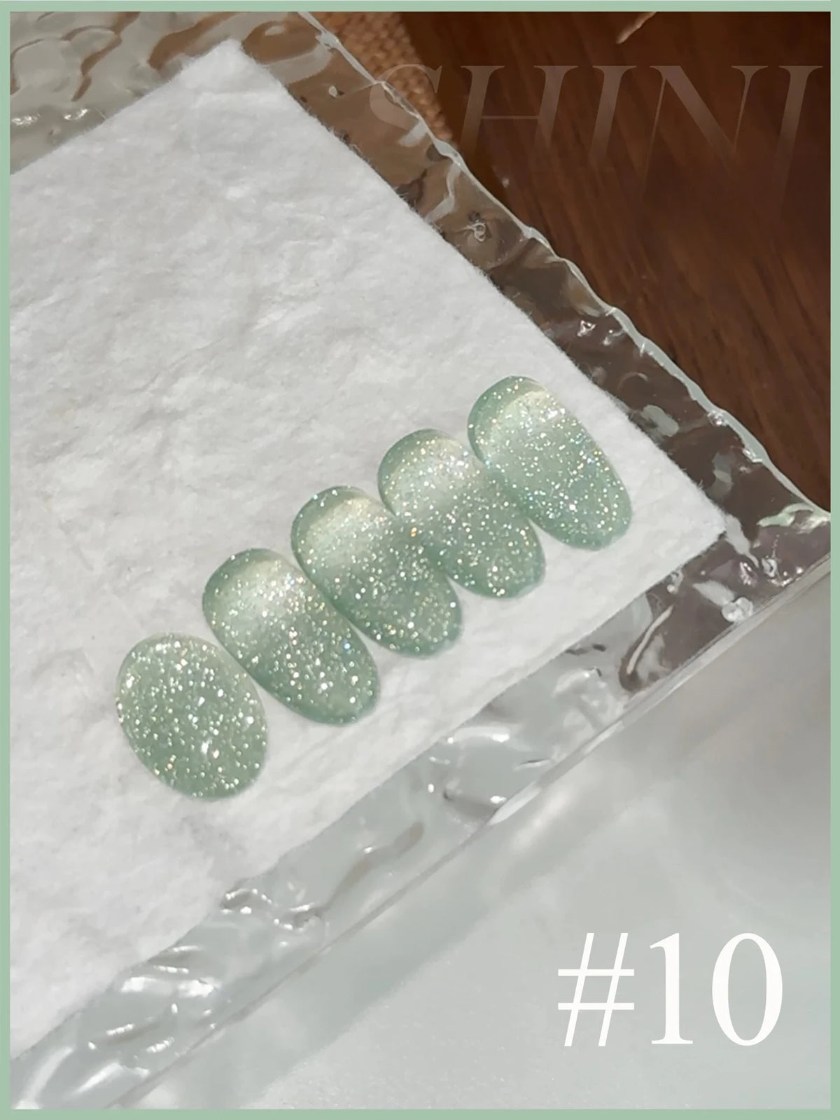 MN 1-9PCS Pink Blue White Green Color Series Gel Nail Polish With Strobe Glitter Brocade Diamond Gel Polish