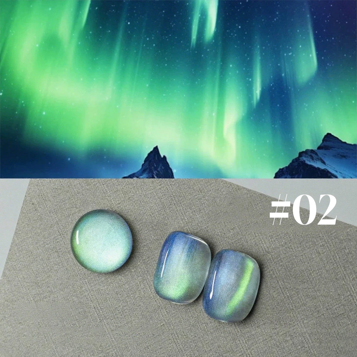 MIANEL 2026 New 12ML Aurora Night Cat Eye Gel Nail Polish Flash Sparkle Holographic Crystal Dual Light Silk Glass Bead Nail Art
