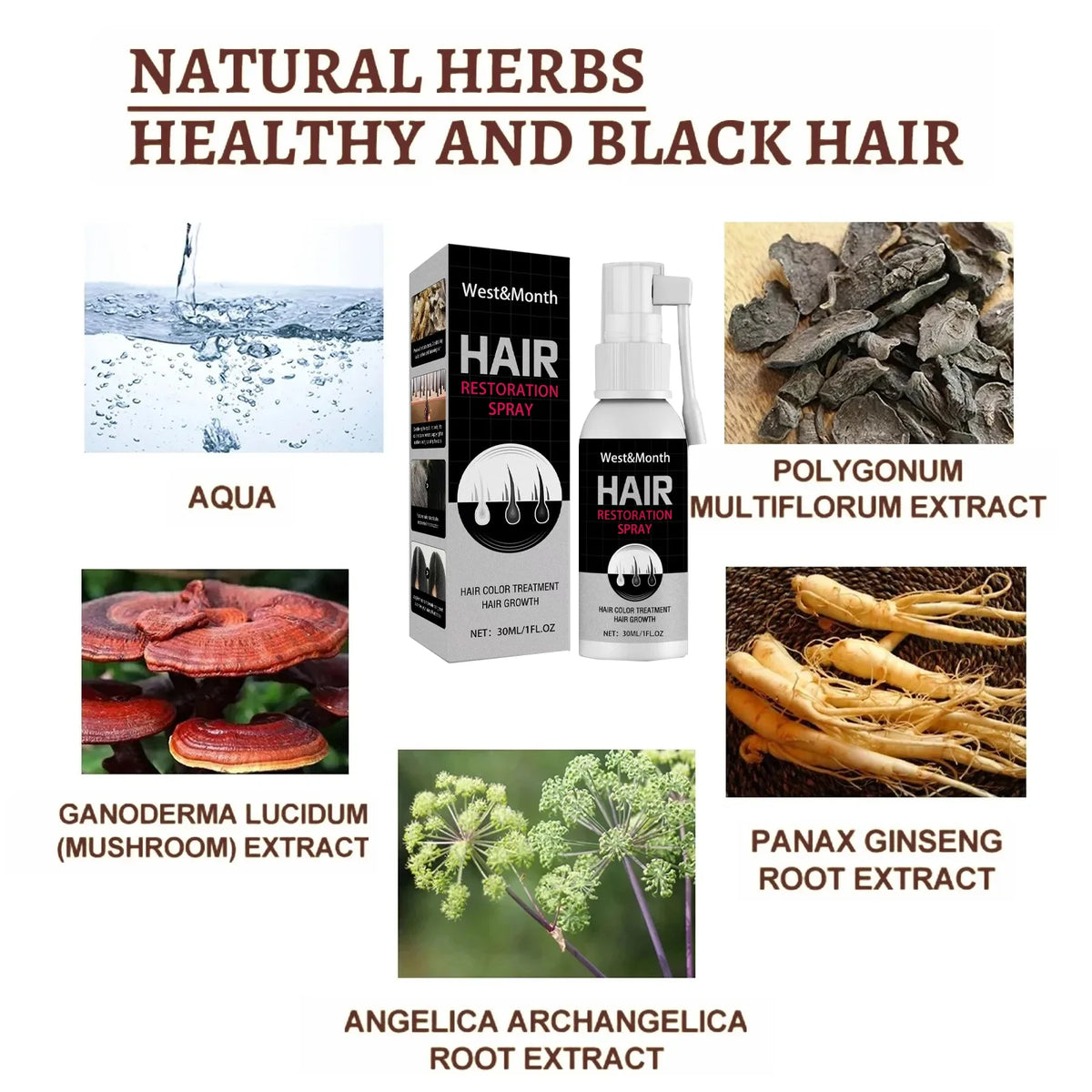 White To Black Gray White Hair Serum Natural Color Repair Nourishessence Anti-gray Care For Men Women *5&JI^