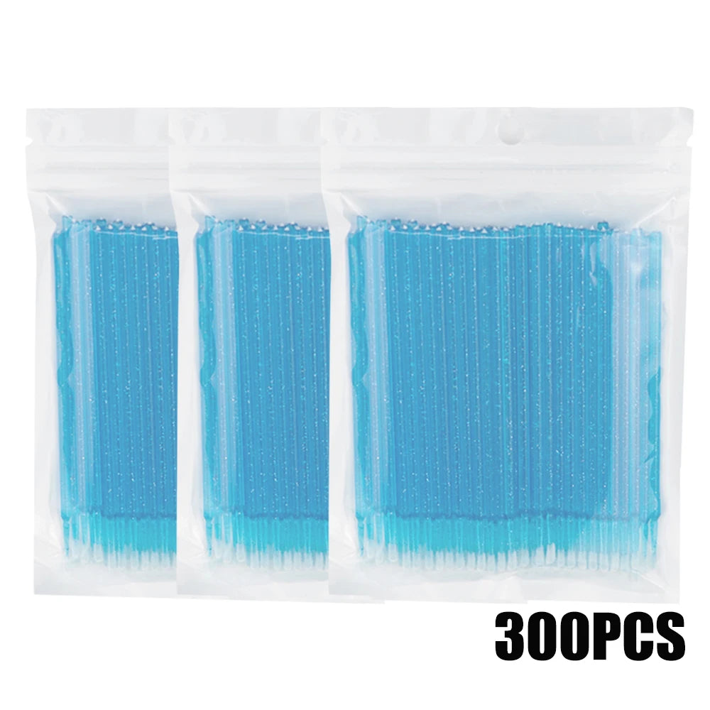 300/500PCS MicroBrush Eyelash Cleaning Brush Lash Extension Applicator For Eyelashes Removing Swab Micro Makeup Brush