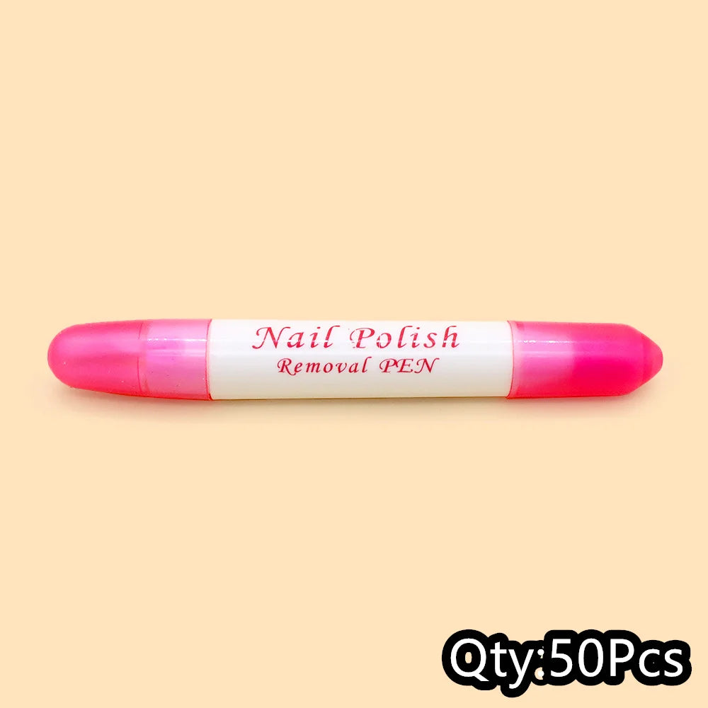 50Pcs Nail Polish Remover Pen With 3 Replaceable Tips Nail Polish Corrector Pen For Precision Cleaning Nail-Art Mistakes Cleanup