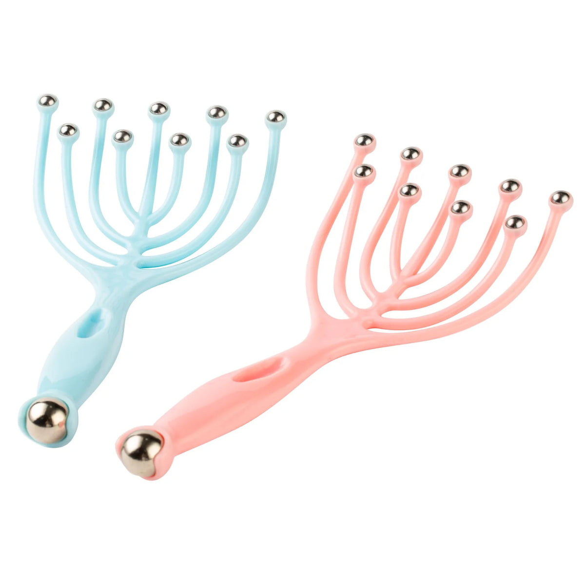 1 Pc Head Massager Scalp Neck Comb Roller Five Finger 10 Claws Steel Ball Hand Held Relax Spa Hair Care For Hair Stress Relief